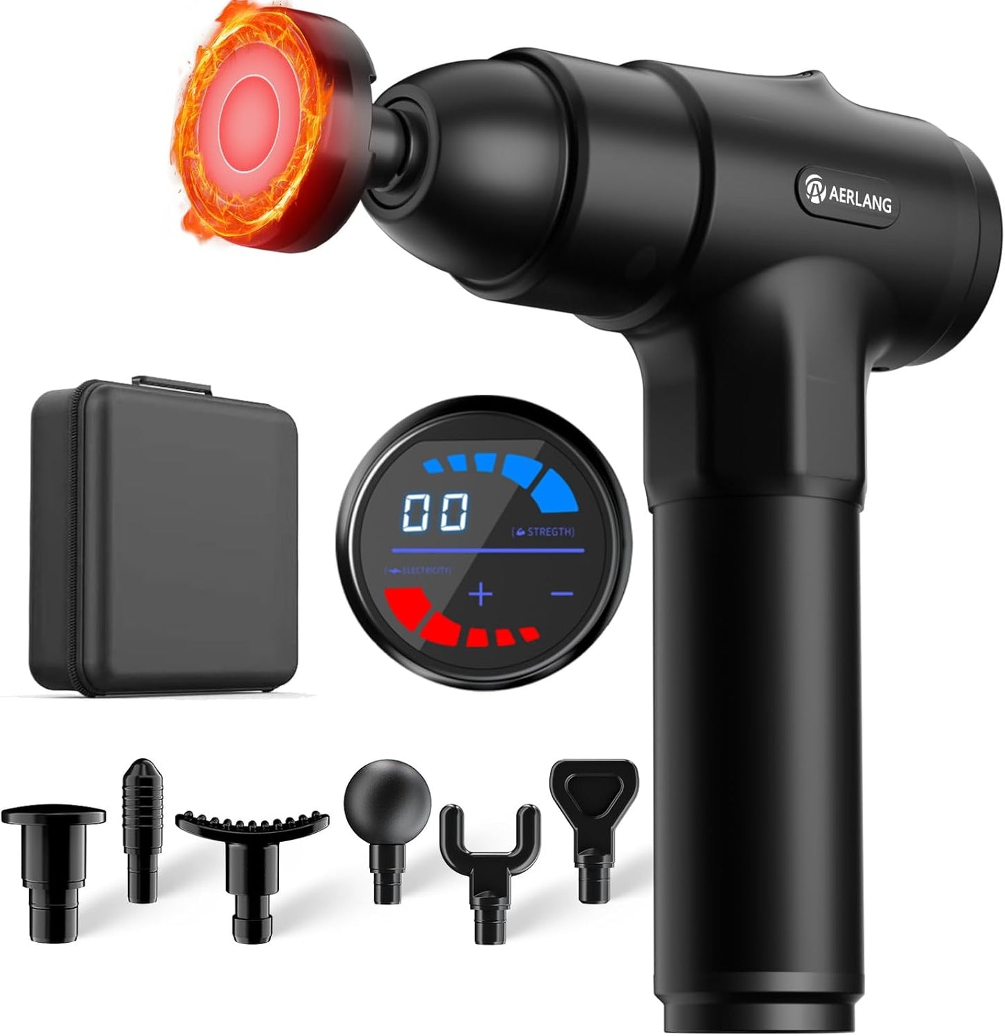 Massage Gun, Massage Gun Deep Tissue, with 10 Speed Levels, Type-C Charging, Portable Handheld Muscle Massager, Home and Office Use, Ideal Gifts for Men
